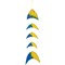 In the Breeze 7022 — Yellow & Blue Resin Fish Hanging Mobile - Colorful Suncatcher